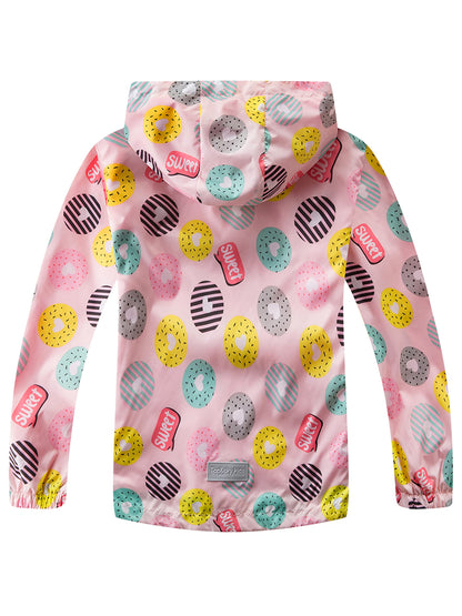 YOUNGSOUL Girls Rain Jacket Wind and Waterproof Transition Jacket 