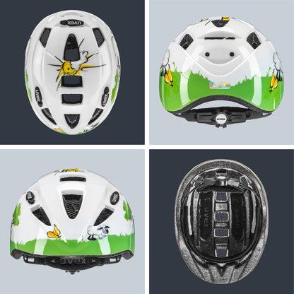 uvex Kid 2 - Lightweight bicycle helmet for children - individual size adjustment - expandable with LED light 