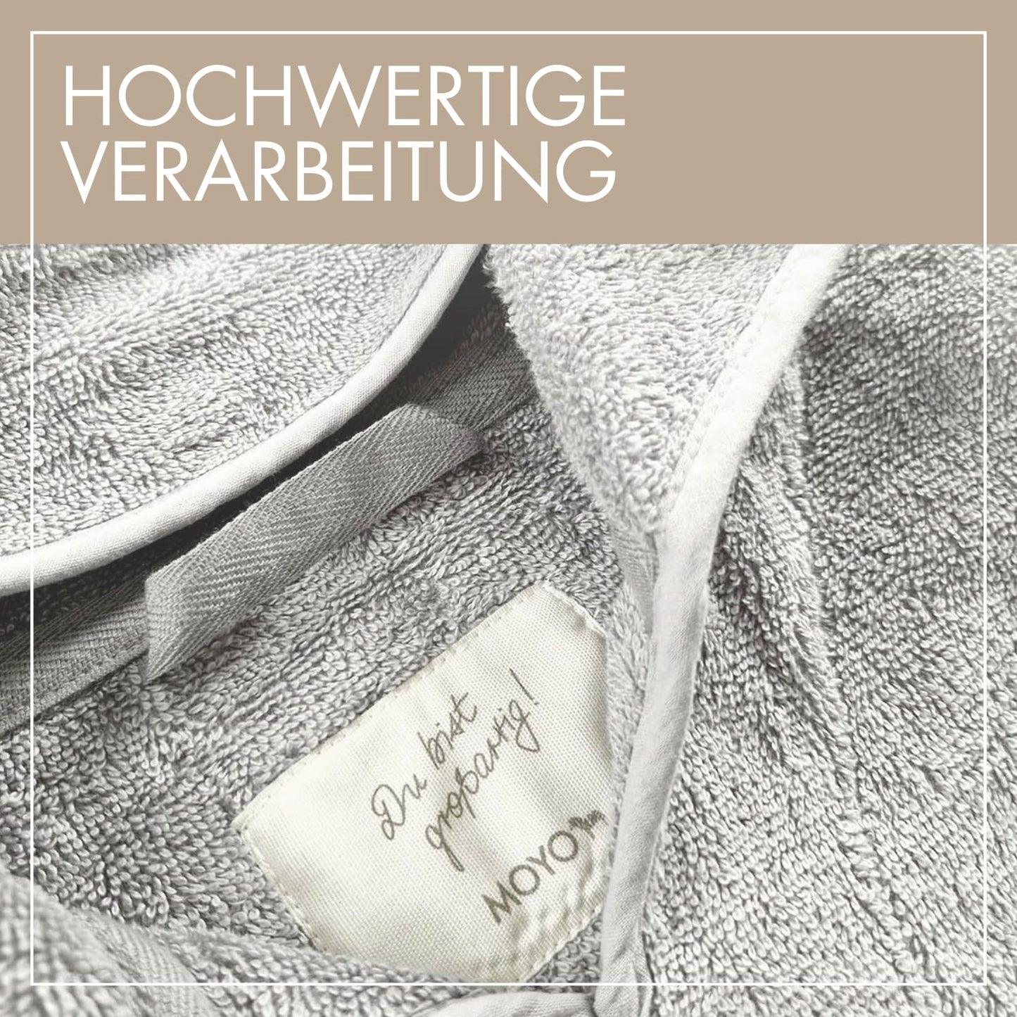 MOYO Baby Badeponcho Mit Hasenohren in Rosé I Kinder Badetuch Für 0-3 Jahre I Weicher Poncho Aus 100% Frottee-Baumwolle I Waschbares Kapuzenhandtuch I 68x56cm