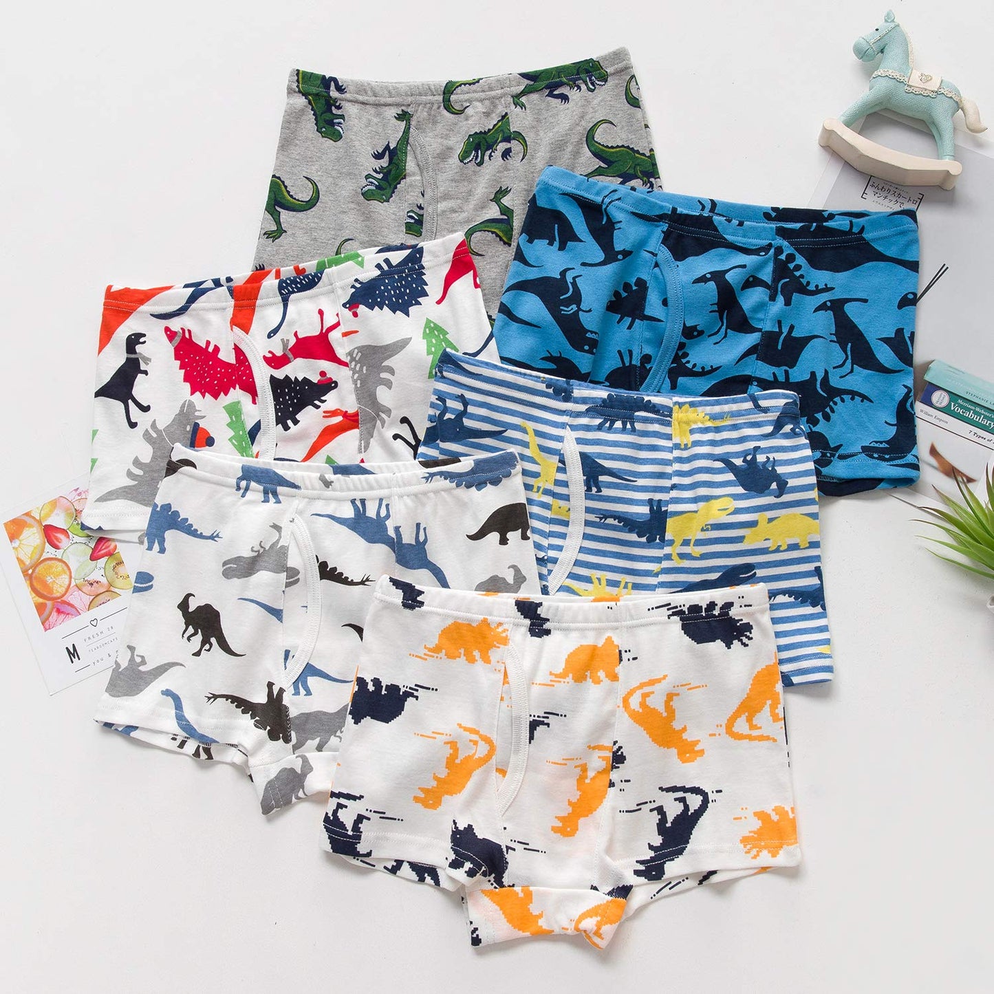 Adorel Jungen Unterhosen Baumwolle Boxershorts 6er-Pack