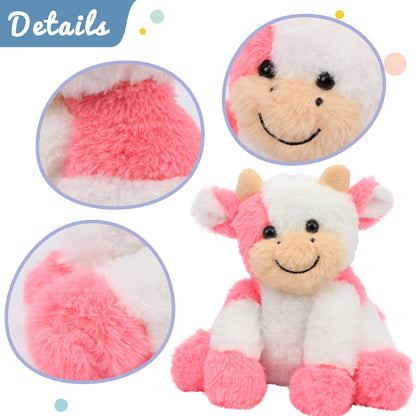 Hopearl Niedliches Plüschkuh-Spielzeug, Schlenker, Milchrinder, weiches Stofftier, niedliches Geburtstag, für Jungen, Mädchen, Kinder, Kleinkinder, 22,9 cm