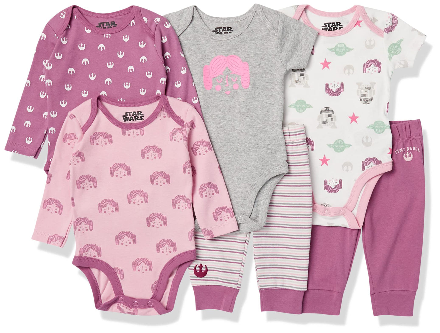 Essentials Disney | Marvel | Star Wars Unisex Baby 6-teiliges Outfit-Set, 6er-Pack