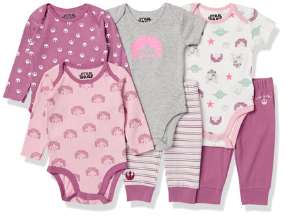 Essentials Disney | Marvel | Star Wars Unisex Baby 6-teiliges Outfit-Set, 6er-Pack