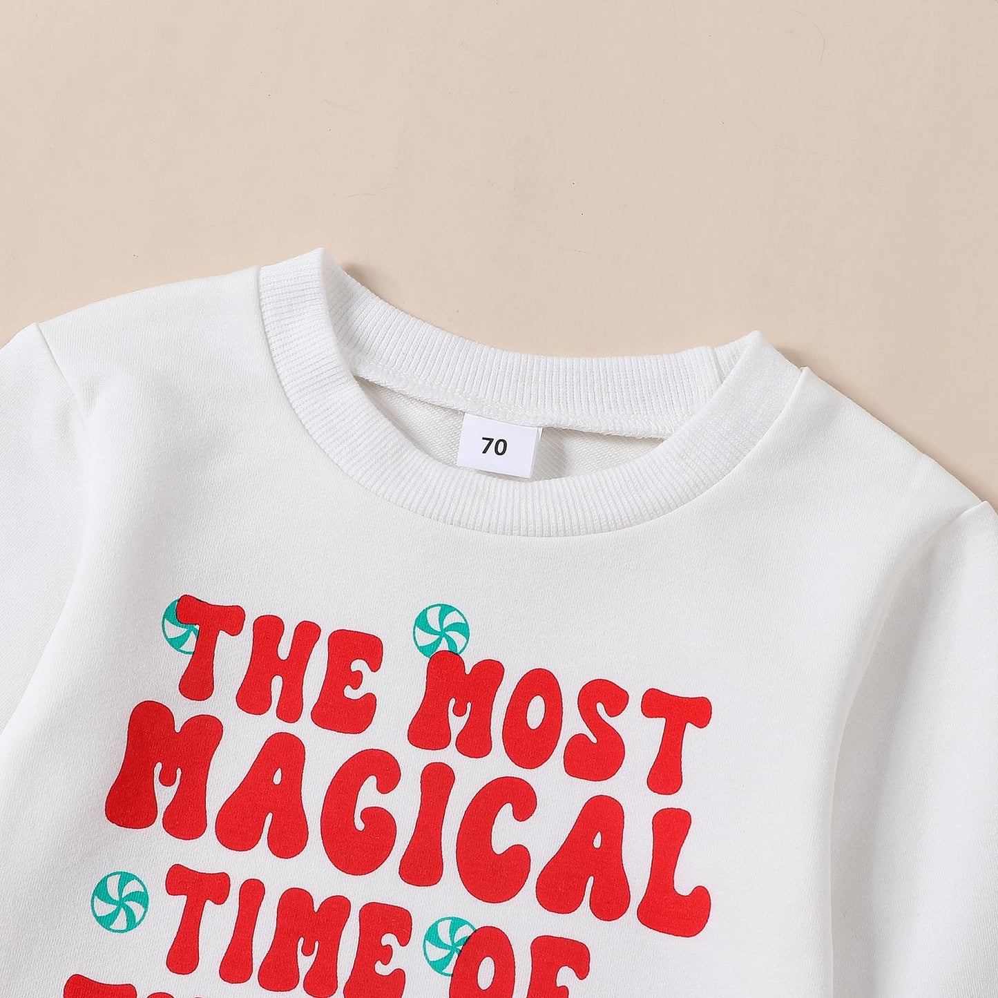 Baby Unisex Weihnachten 2-teilige Hosen Set Jungen Mädchen Weihnachten Outfit Langarm Lebkuchen Papas Mädchen Briefdruck Sweatshirt + Jogginghose Weihnachten Outfit Set Weihnachten Streetwear