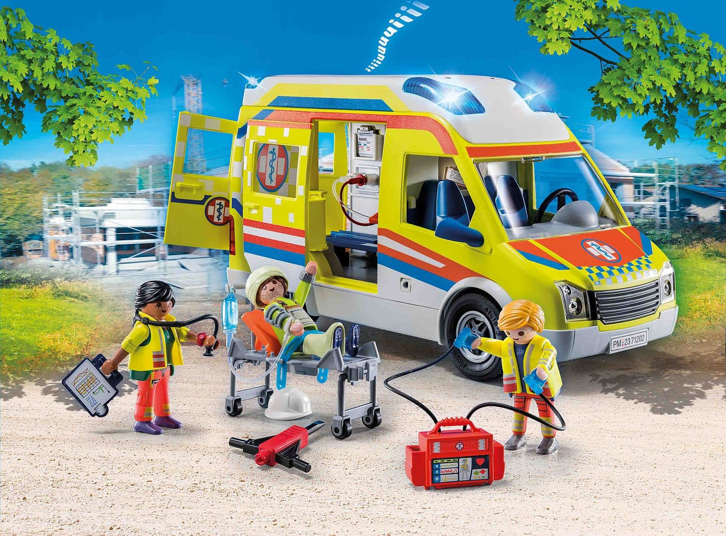 Playmobil City Life 71202 Ambulance with Light and Sound, Toy for Children from 4 Years