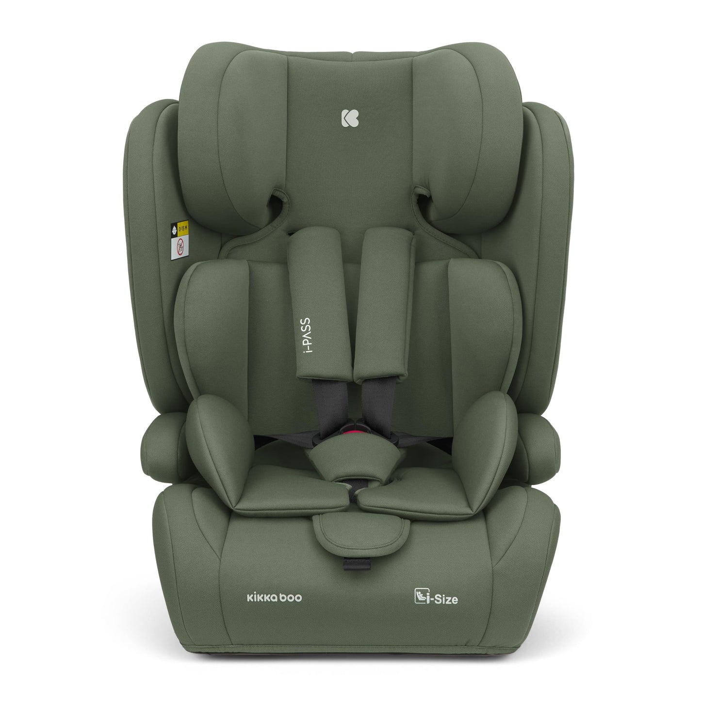 KikkaBoo i-Pass, Kindersitz 9–36 kg, Gruppe 1/2/3 Auto Kindersitz für Kinder 76–150 cm (15 Monate – 12 Jahre), i-Size, 13-fach verstellbare Kopfstütze, Schwarz - Meloni2