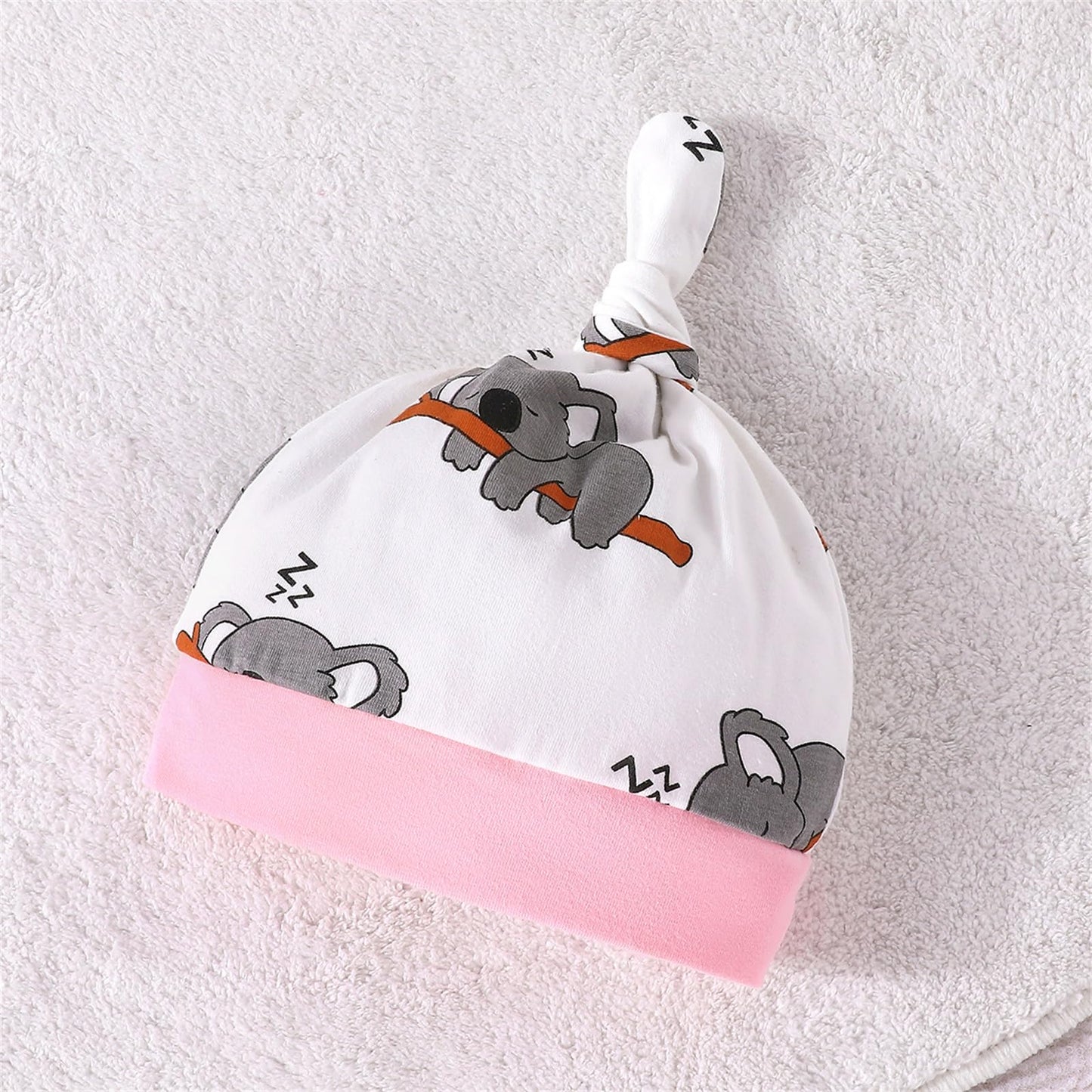 Himllauen Baby Jungen Mädchen 3-teiliges Set Koala Print Body + Hose + Hut Baby Set Kleinkind Kleidung Niedliche Outfit
