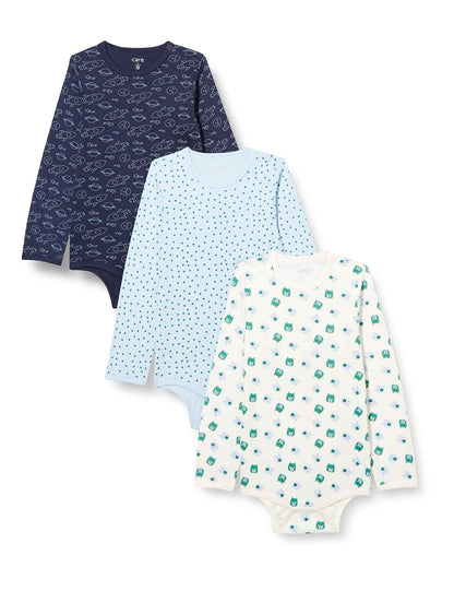 Care Unisex Baby Bodysuit, Long-Sleeved, 100% Cotton (Pack of 3 and 6)
