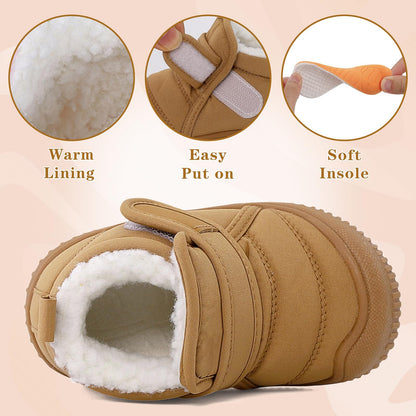 1-5 Years Baby Boys Girls Boots First Walking Shoes Toddler Winter Boots Warne Fur Lined Winter Shoes
