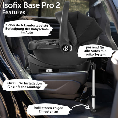 Bergsteiger Nizza 3 in 1 Kinderwagen, Kombikinderwagen Komplettset, Auto-Babyschale & Isofix Station, Babywanne & Buggy Sportsitz inklusive