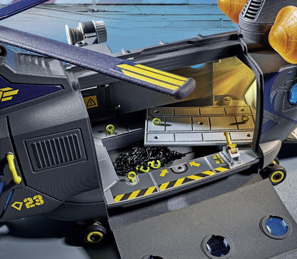 PLAYMOBIL City Action 71149 SWAT-Rettungshelikopter, detailreicher SWAT-Rettungshelikopter mit Licht- und Soundmodul, Spielzeug für Kinder ab 5 Jahren