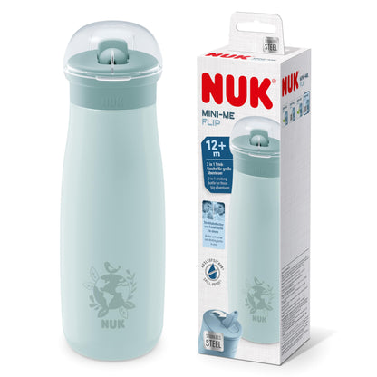 NUK Kiddy Cup Night Trinklernflasche | Schnabeltasse mit Leuchteffekt | 12+ Monate | Auslaufsicher mit harter Trinktülle | Clip und Schutzkappe | BPA-frei | 300 ml | Planeten (blau), 10255678 - Meloni2