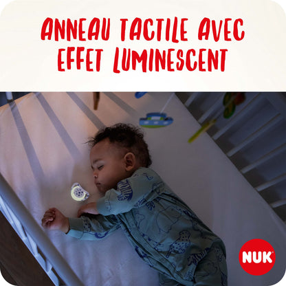 NUK Star Night & Day Baby Schnuller | 0-6 Monate | im Dunkeln leuchtend | BPA-freies Silikon | Koala blau | 2 Stück