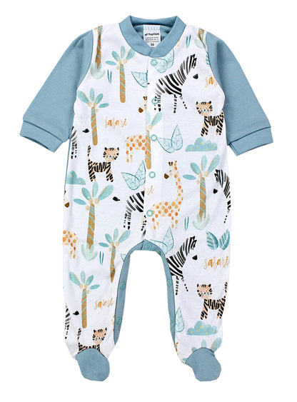 TupTam Baby Kleidung Set Jungen Langarm Bekleidung Neugeborene Füßlingen Hose Body Strampler Mütze 5 tlg