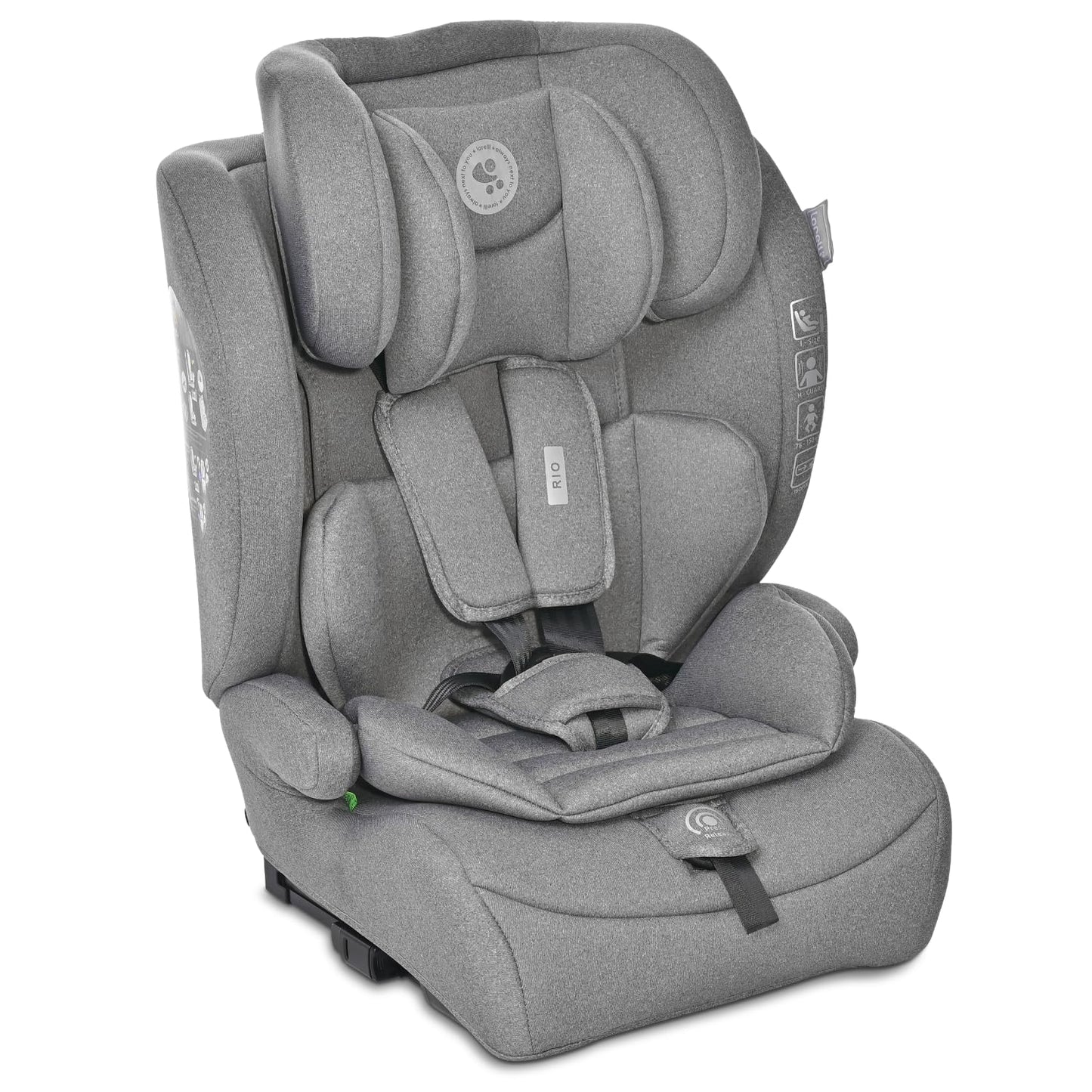 Lorelli Auto Kindersitz Rio mit Isofix, i-Size 76-150 cm, Mitwachsender Autositz für Kinder, Babysitz, Autokindersitz, Verstellbare Kopfstütze, 5-Punkt-Sicherheitsgurt, Ginger - Meloni2