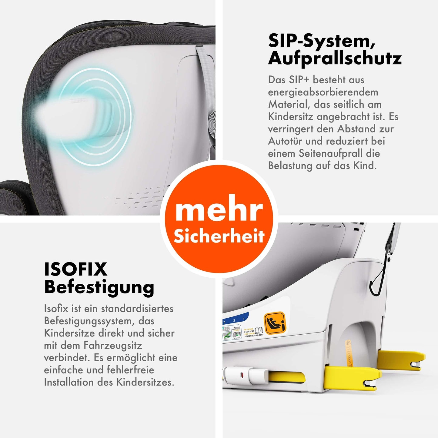 Daliya® Kindersitz ROTAZIONE | I-SIZE 40-150 cm | 8 Pos. | Isofix | (SIP) | Top Tether | 360° | 5 Punkt Gurt | Gruppe 0+ / I/II/III 0-36 KG | Neueste Zulassungs UN ECE Reg. 129 (Beige) - Meloni2