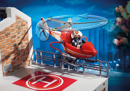 PLAYMOBIL City Action 9462 Große Feuerwache mit Soundeffekten, Ab 5 Jahren