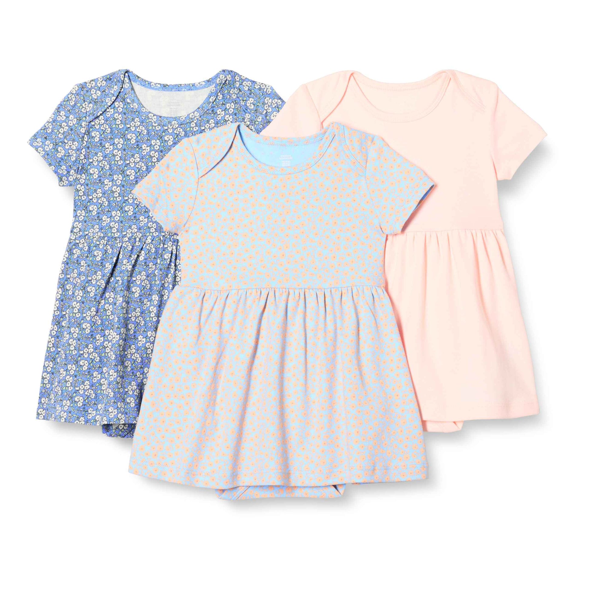 Baby Mädchen Enges Kurzarmkleid, 3er-Pack