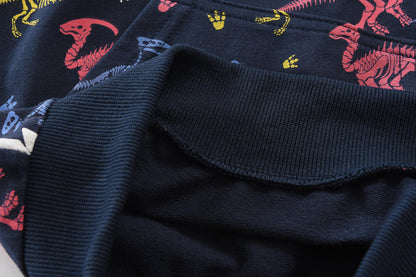 CM-Kid Hoodie Jungen Kapuzenpullover Langarm Bunt Kinder Sweatshirts Traktor Truck Dinosaurier Tops 1-7 Jahre Gr.92-134