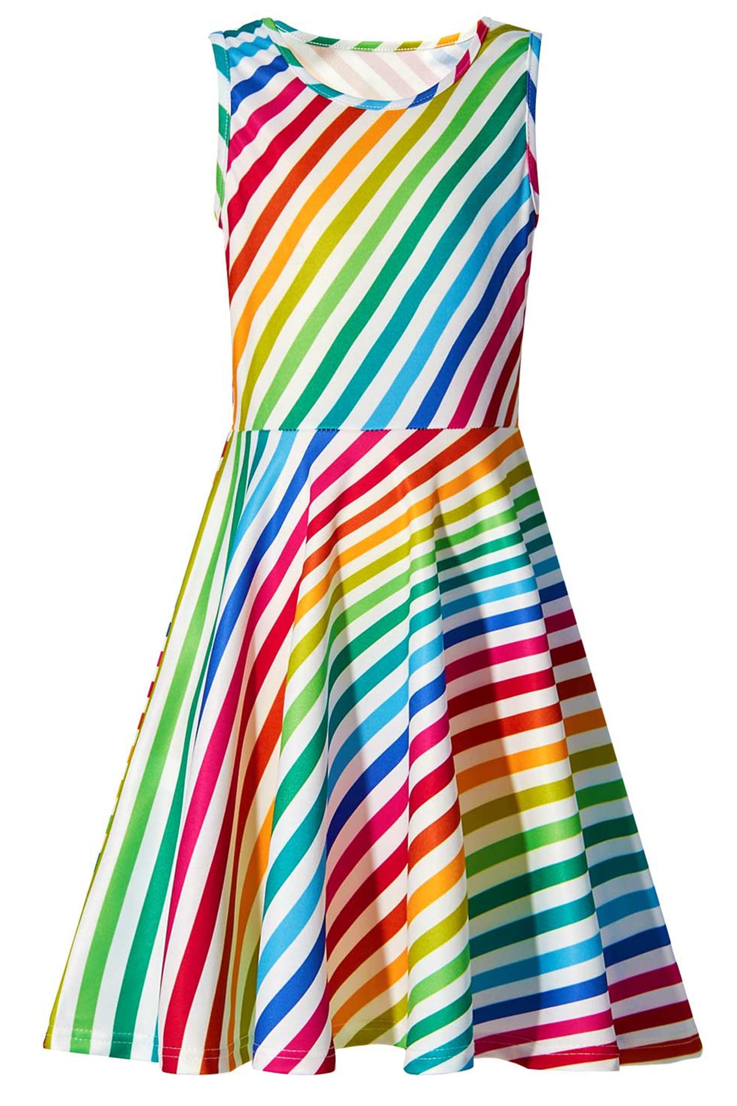 Mädchenkleid Schmetterling A-Linie Ärmelloses Sommerkleid Buntes Kleid 4-12 Jahre