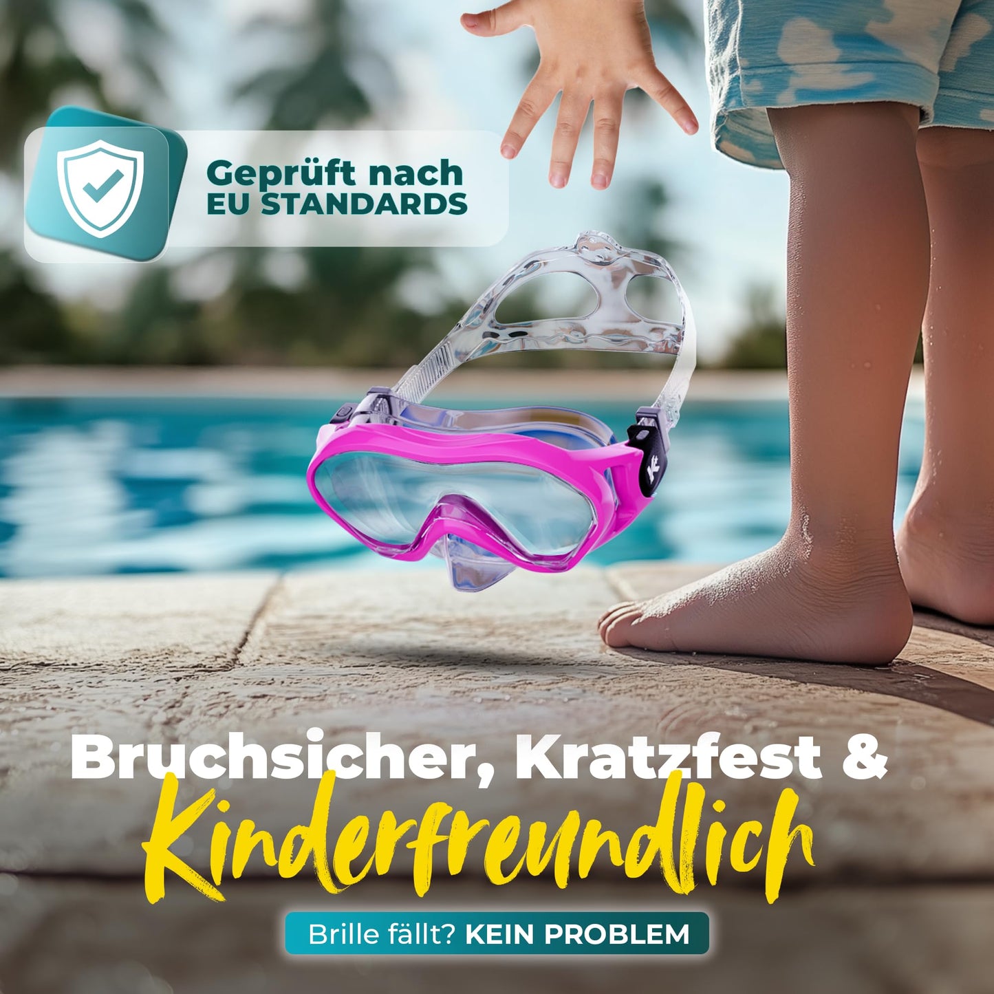 KIDVERSE Schnorchelset Kinder - Taucherbrille mit Schnorchel - Panorama Taucherbrille mit Nase - Kindertaucherbrille Alternative Schnorchelmaske