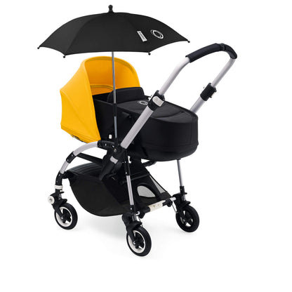 Bugaboo Sonnenschirm+, kompatibel mit allen Bugaboo Kinderwagen, mit UPF 50+ Schutz gegen UV-Strahlen, große Schattenfläche, Verbindung mit einem Klick & leicht verstellbarer Mechanismus, Desert Taupe