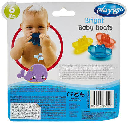 Playgro Bade-Boote 3-tlg. - Wasserspielzeug - Babyspielzeug - Spielzeug - Kleinkinder - Babywasserspielzeug - Babyboote - farbig