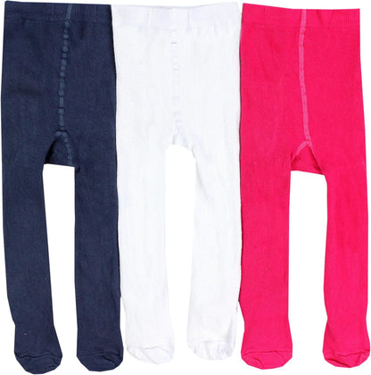 TupTam, Girls' Knitted Tights, Colourful Pattern, Pack of 6