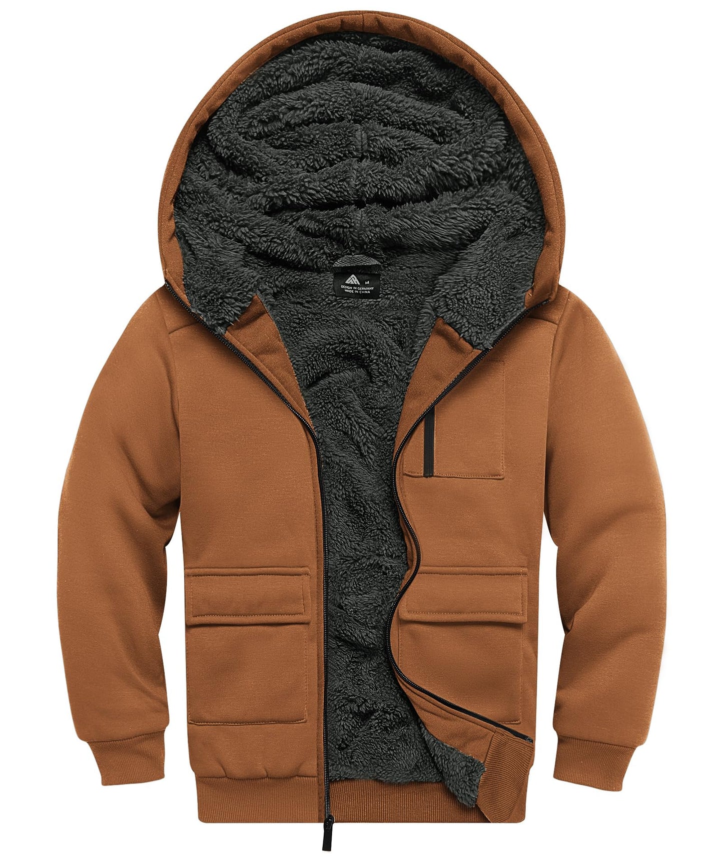 LLdress Fleece Jacket Boys Hoodie with Zip Children's Hoodie Boys Warm Hooded Jacket Causal Winter Ourdoor Sweat Jacket with Fleece Lining Hooded Jackets for Boys