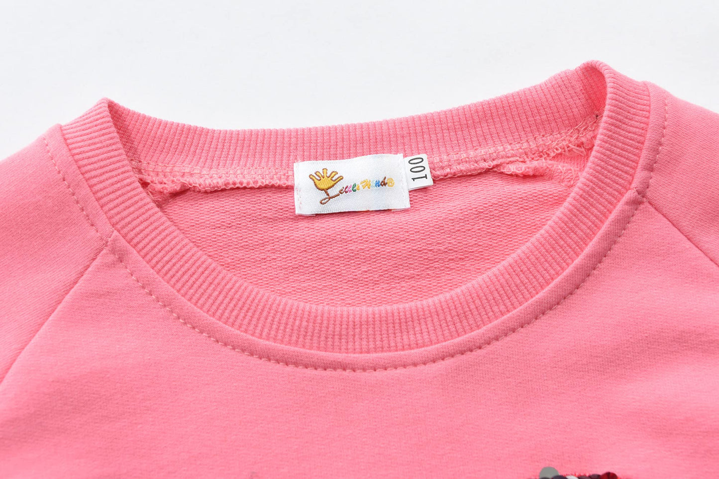CM-Kid Girls' Long-Sleeved Sweatshirt, Children's Shirts, Cotton, Warm Tops, 1-7 Years, Size 92-122