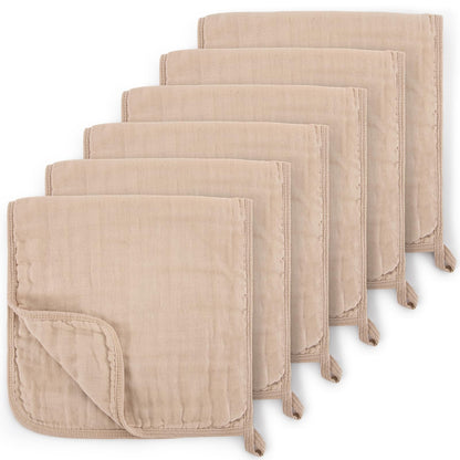 Maliton 6 Stück Baby Spucktücher für Jungen/Mädchen,aus 100% Baumwollem,weich, langlebig, luftdurchlässig und extrem saugstark (Zoo-Muster),50x25cm
