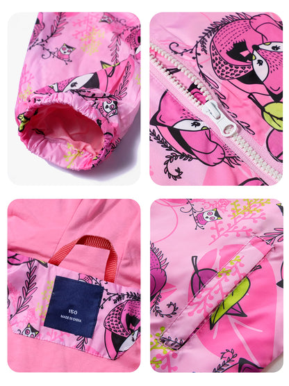 YOUNGSOUL Girls Rain Jacket Wind and Waterproof Transition Jacket 