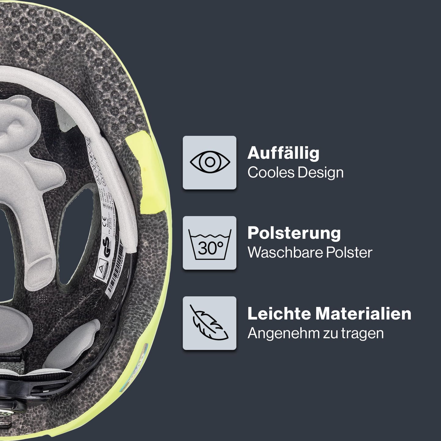 uvex oyo - leichter Fahrradhelm für Kinder - individuelle Größenanpassung - erweiterbar mit LED-Licht