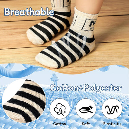 KOWAYI Stoppersocken Kinder 5/10 Paar ABS Rutschsocken Kinder Jungen, Mädchen, Baby Antirutschsocken 1-7 Jahre Grip Socken