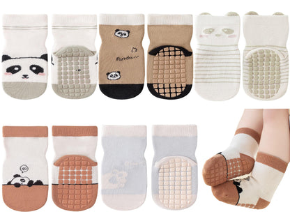 Rutschfeste Socken für Baby Mädchen Jungen 5 Paar Kinder Anti Rutsch Socken Sportsocken Stoppersocken