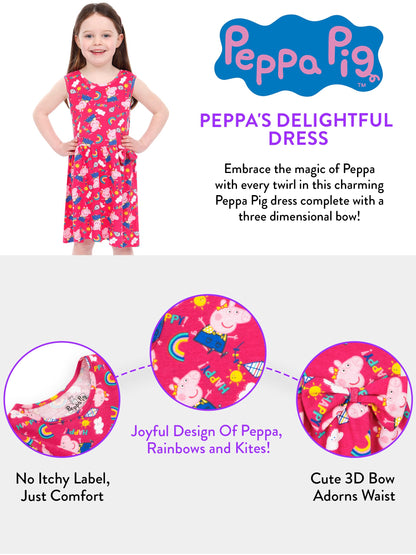 Peppa Pig Dress Girls Rainbow Summer Dress Girls Dresses for Girls