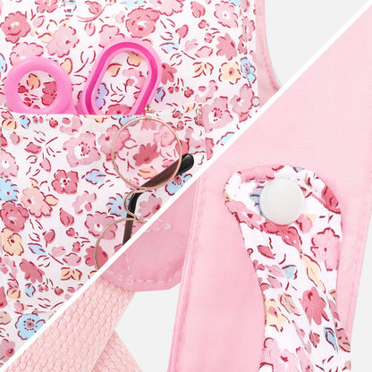 GAGAKU Puppentrage ab 3 Jahre Bauchtrage Babypuppen Zubehör Schultergurte Babytrage Puppe Kleinkind Puppentragetasche Stofftiertrage Kuscheltierträger - Rose - Kaninchengarten