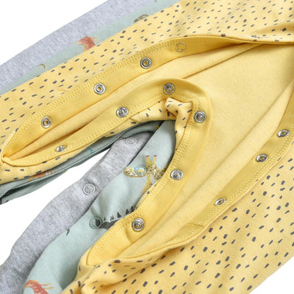 amropi Baby Mädchen Schlafstrampler 3er Pack Jungen Pyjamas Baumwolle Overalls Strampler für 0-12 Monate