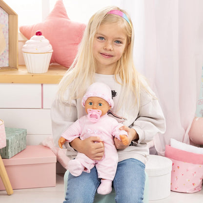 Bayer Design 93824CK Interactive Talking Sleeping Eyes Soft Body 24 Baby Dolls 38 cm Pink