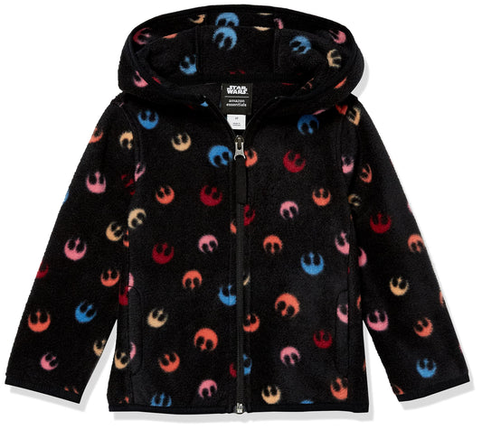 Essentials Disney Marvel Star Wars Princess Girls Polar Fleece Full Zip Hooded Jacket 