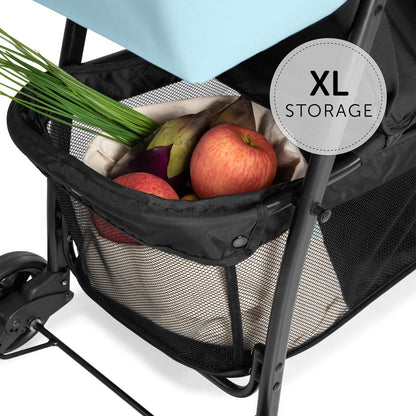 Hauck Lightweight Stroller up to 18 kg with reclining function from birth, small foldaway, sun canopy, large basket