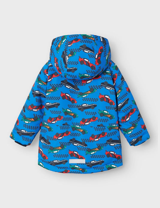 NAME IT Boys' Nmmmax Jacket AOP Short Jacket, Blue, 104 