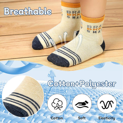 KOWAYI Stoppersocken Kinder 5/10 Paar ABS Rutschsocken Kinder Jungen, Mädchen, Baby Antirutschsocken 1-7 Jahre Grip Socken
