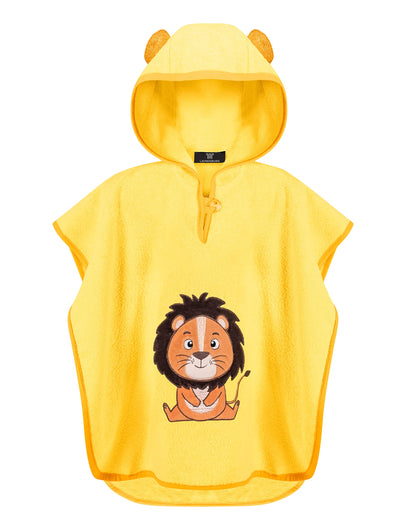 LAYNENBURG Premium Badeponcho Kinder mit Kapuze - 100% Baumwolle - OEKO TEX - Baby Jungen Mädchen Handtuch Poncho Frottee