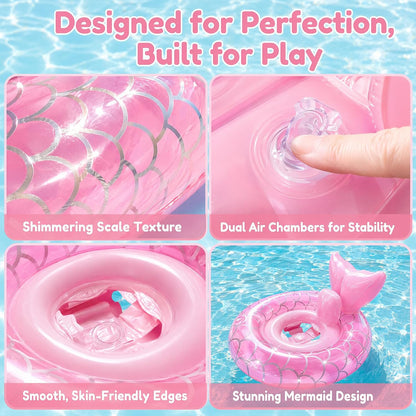Baby Schwimmring, Baby Schwimmen Ring, Schwimmhilfe mit Schwimmsitz, Schwimmreifen für Kleinkind von 6 Monate bis 48 Monate, Schwimmlernhilfe für Mädchen und Jungs
