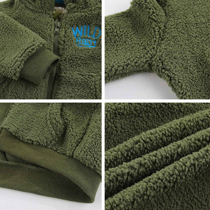 Gajaous Newborn Baby Girls Boys Fleece Hooded Jacket Zip Bear Coat Warm Winter Outwear