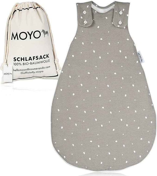 Winter-Schlafsack rund Warmer Tupfenregen Grau