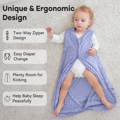 Unnivoll Baby Sleeping Bag, 1.5 Tog Baby Sleeping Bag, 0-6 Months, Pack of 2, Sleeping Bag, Winter, Autumn, 67 cm, for Boys and Girls, Newborns, Coffee