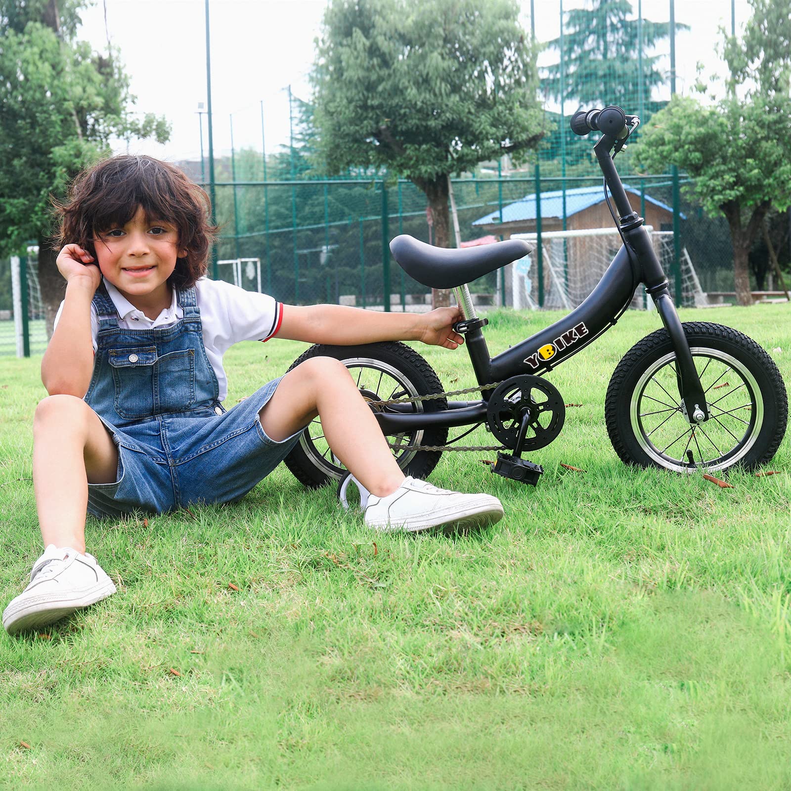 YBIKE 2 in 1 Laufrad, Kinderlaufrad und Kinderfahrrad Dual-Use-Funktion, geeignet für Kinder im Alter von 1-7, 12,14,16 Zoll mit Bremse, Pedal, Trainingstheorie - Meloni2