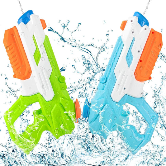 CIRULLI Packung mit 2 Wasserpistolen 600 ml Wasserpistole Long Range, ultimativer Wasserkampfspaß für Kinder und Erwachsene, Wassersprühpistole Perfekt für Pool, Strand und Garten, Outdoor-Wasserspielzeug